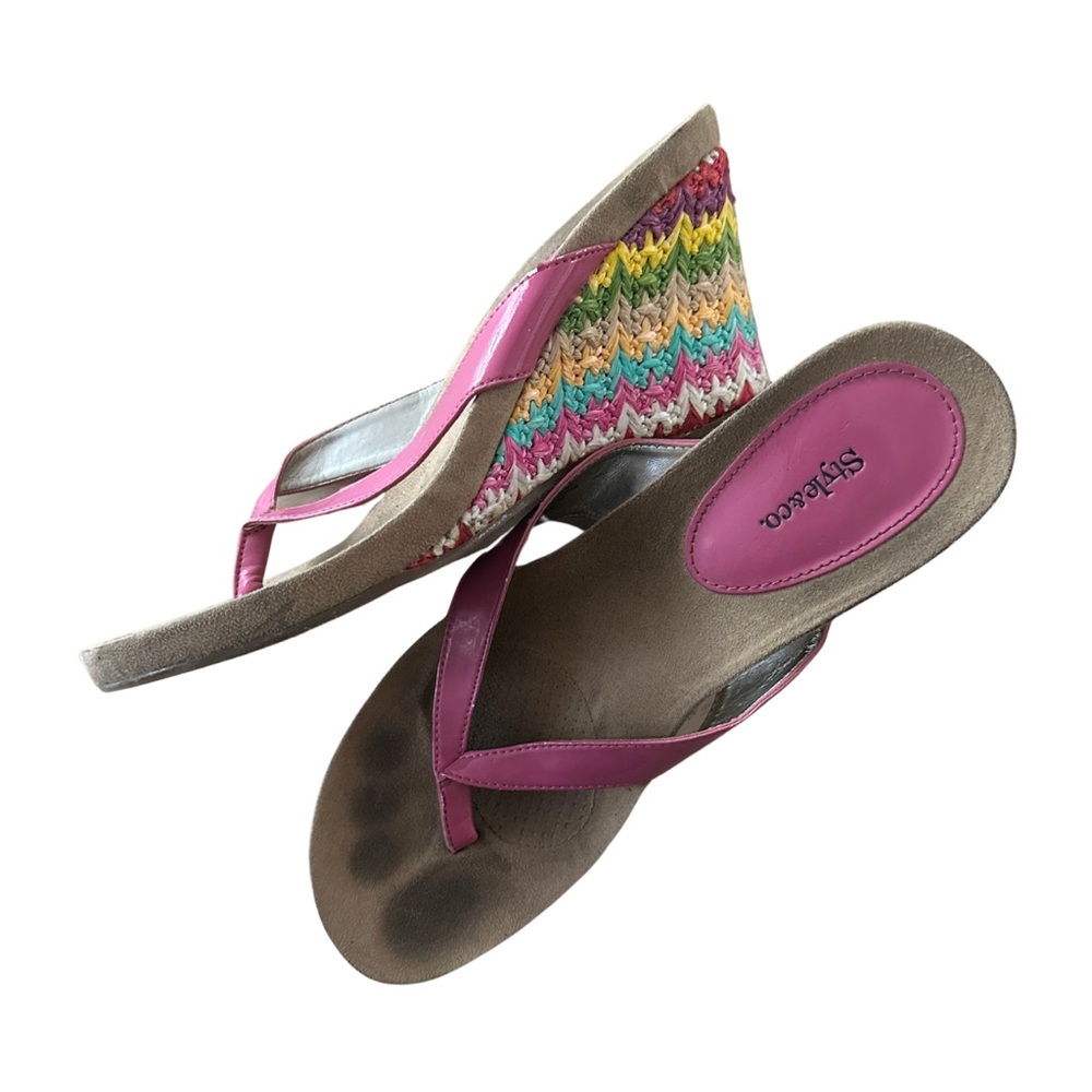 Y2K Colorful Espadrille Wedge Sandals